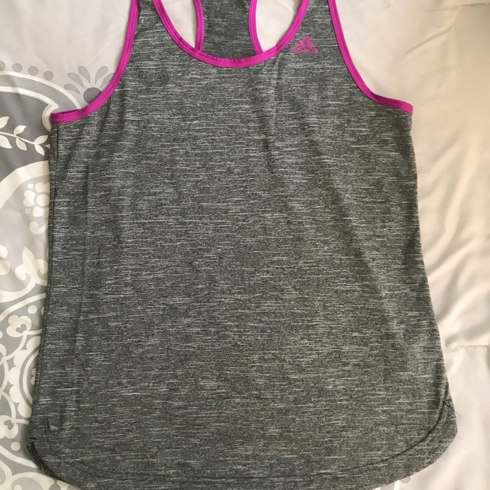 🛍 3/$15 | Adidas Gray & Purple Exercise Tank